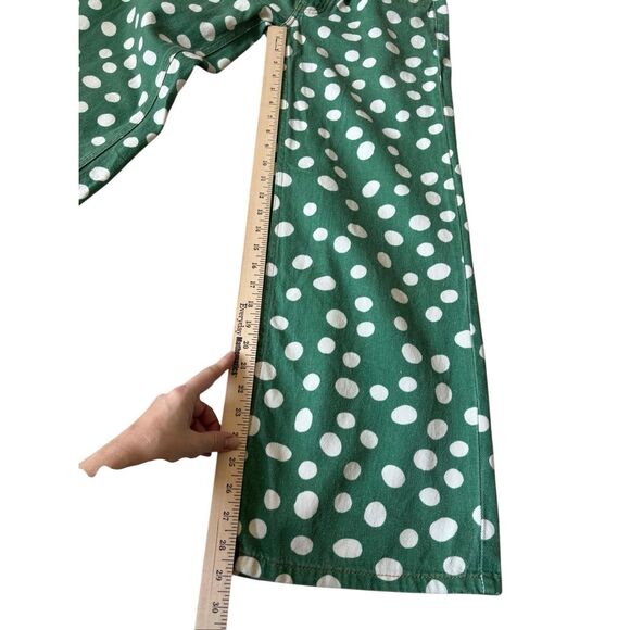 Farm Rio Jeans Size 34 Green White Dot - Picture 5 of 11